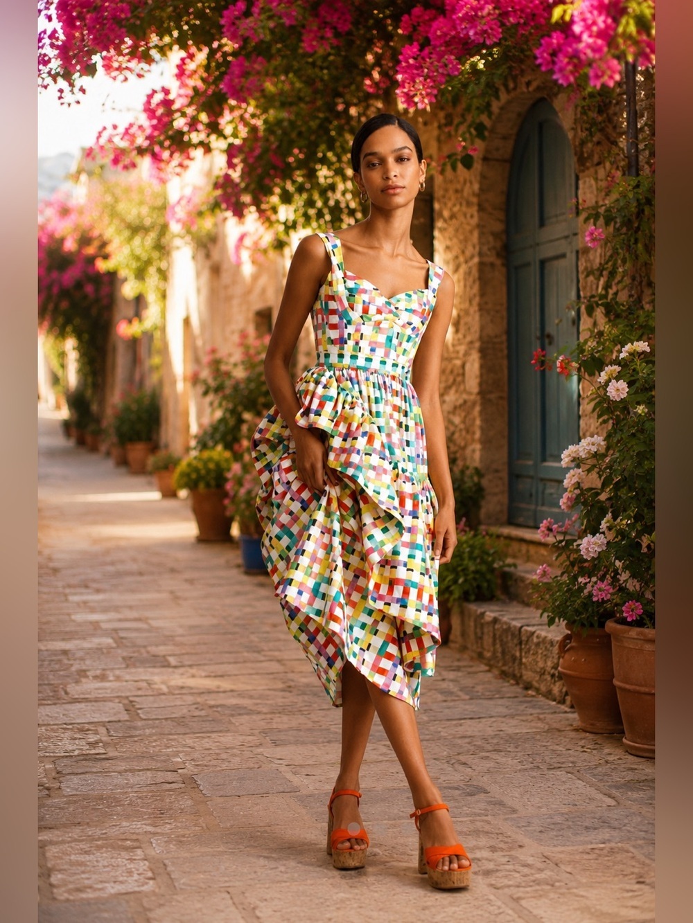 🎉LAST ONE 🎉Anthropologie NWT CeliaB Corsica Asymmetrical Ruffle Dress size XXS.